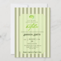 Rayas Verde Salvia Te Aman Tanto Bebé de Matcha Sh