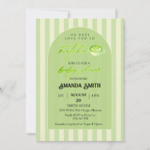 Rayas Verdes Arco Te Ama Tanto Matcha Baby Shower