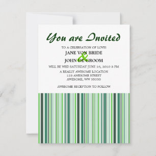 Invitación Rayas Verdes Frescas