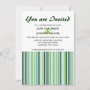 Invitación Rayas Verdes Geniales