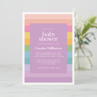 Rayo Pastel brillante Rainbow Purple Baby Shower