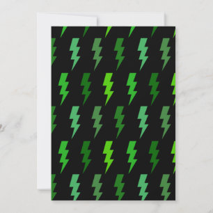Invitación Rayo Verde Relámpago Tormenta Eléctrica Trueno