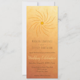 Invitación Rayos sombríos de la puesta de sol de mandala