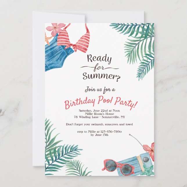 Invitación Ready for Summer? Invitation (Anverso)
