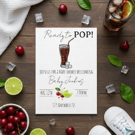 Invitación ready to pop! baby shower invitation