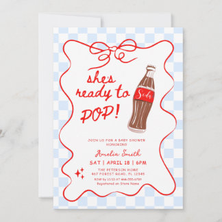 Invitación Ready to Pop Soda Boy Baby shower