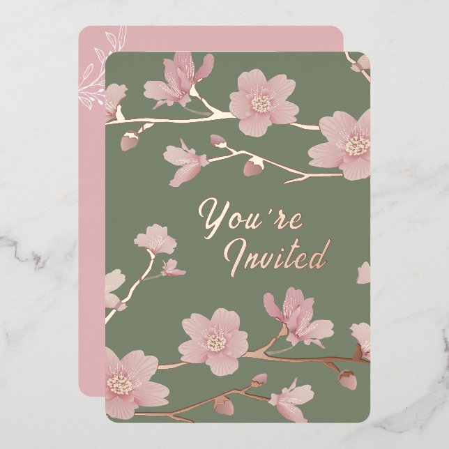 Invitación real al Relieve metalizado dorado de Na (Anverso/Reverso)