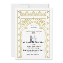 Invitación Real de Boda India – Diseño Dorado