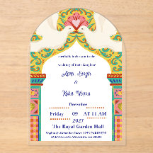Invitación Real de Boda India | Tradicional Dorado
