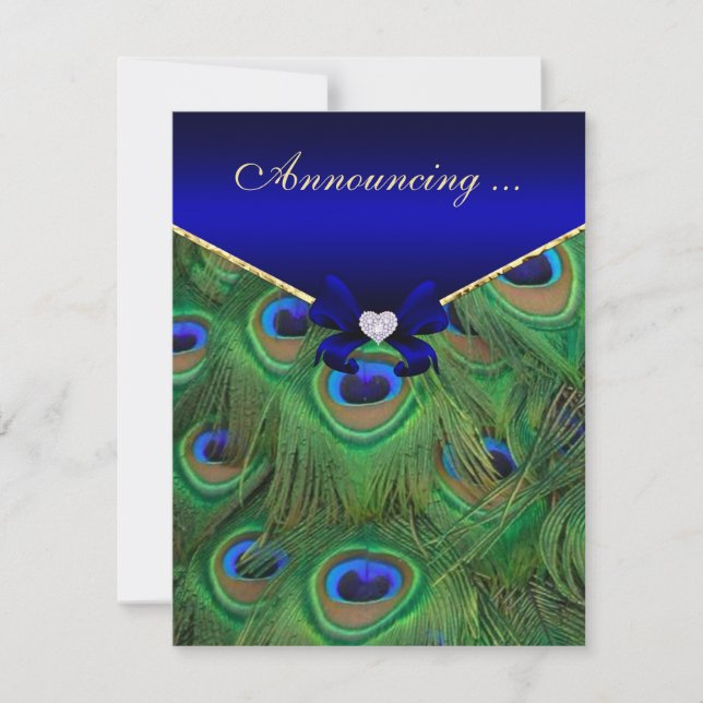 Invitación Real de Compromiso de Paquetes Azules (Anverso)