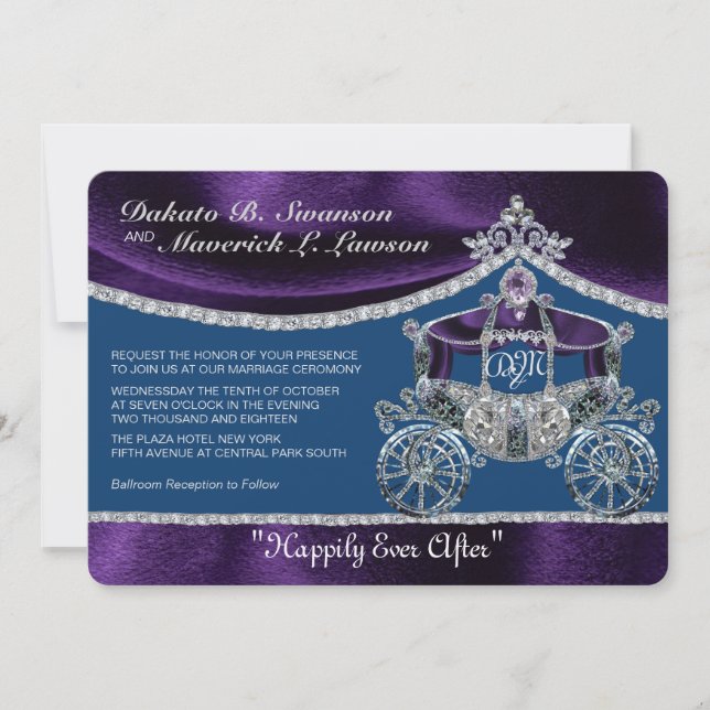 Invitación Real de Cuento de Hadas (Anverso)