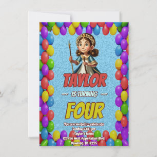 Invitación Real de Cumpleaños de Cuento de Hadas p