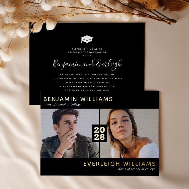 Invitación real de Relieve metalizado dorado a dos (Subido por el creador)