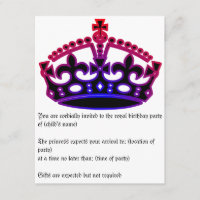 Invitación real del cumpleaños