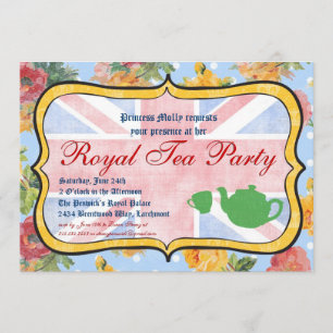 Invitación real del fiesta de la fiesta del té