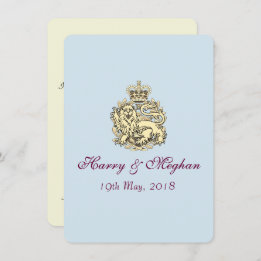 Invitación real elegante de la boda de Harry