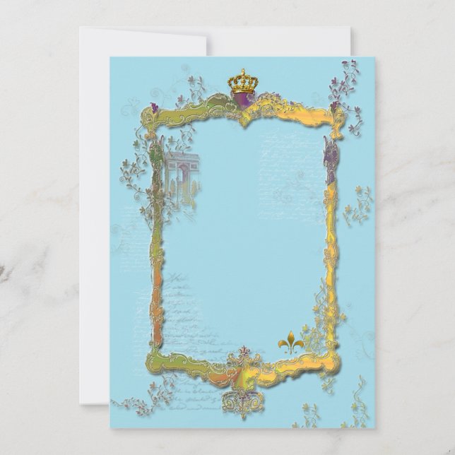 Invitación real francesa rococó (Anverso)