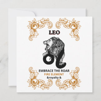 Invitación Realeza Leo Zodiaco | Acepta el Rugido Elemento Fu