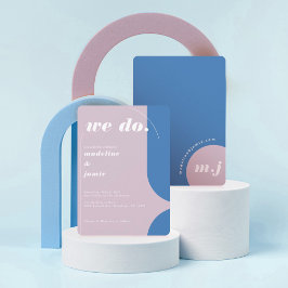 Invitación Realizamos un resumen negrita azul y morado retro 