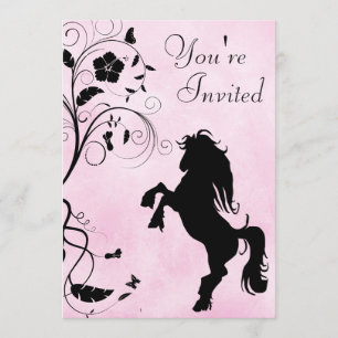 Invitación Rearing Horse Birthday Invitation