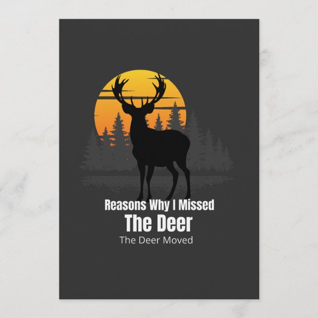 Invitación Reasons Why I Missed The Deer (Anverso)