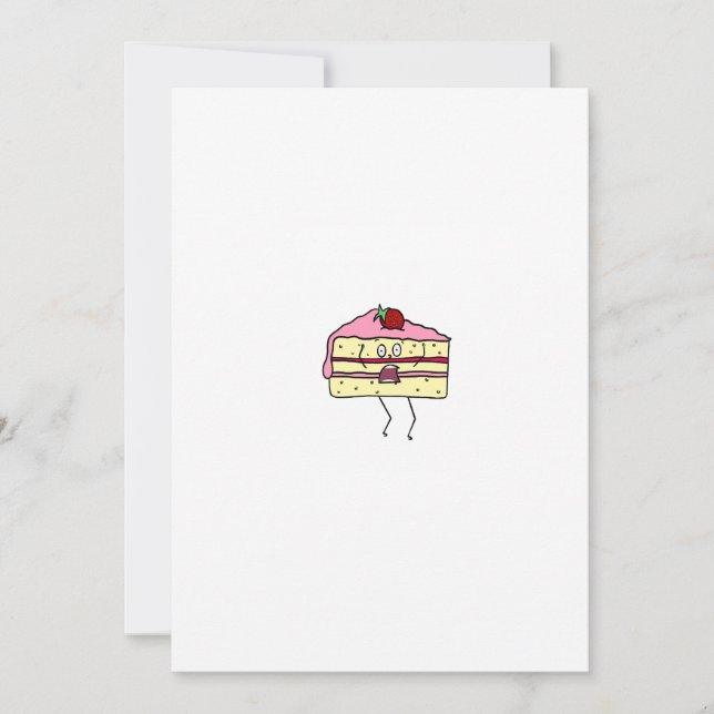 Invitación Rebanada de pastel, tema de pastel (Anverso)