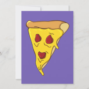 Invitación Rebanada de Pizza Espeluznante