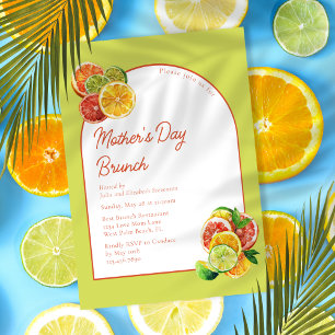 Invitación Rebanadas de Limón de Moda Arco Chic Brunch del Dí