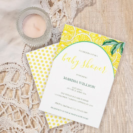 Invitación Rebanadas de limón lindas acuarela pintadas a mano