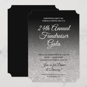 Invitación Recaudación de fondos corporativa formal plata bri