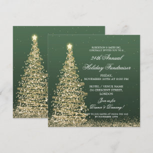 Invitación Recaudación de fondos corporativos Gala Gold Green