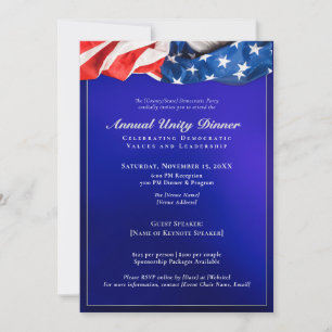 Invitación Recaudación de fondos de la Cena Patriótica por la