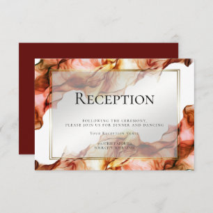 Invitación RECEPCIÓN   Abstract Watercolor Autumn Colours