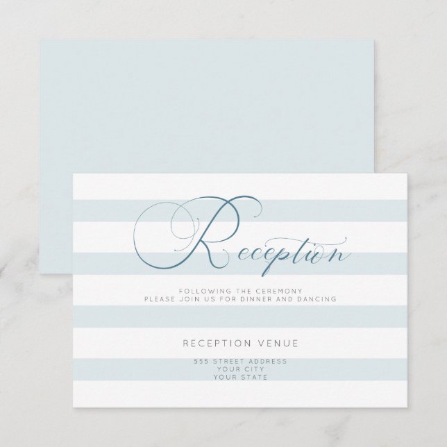 Invitación Recepción - Apenas Hay Bandas Azules Pálidas (Anverso / Reverso)