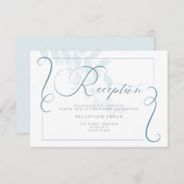 Invitación Recepción - Apenas Hay Humo Azul Botánico