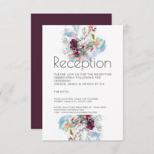 INVITACIÓN RECEPCIÓN BLANCA ROJA Y NARANJA ELEGANTE