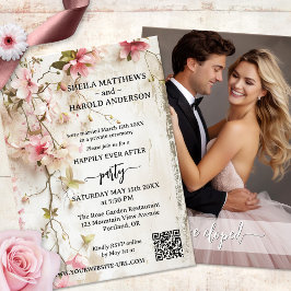Invitación Recepción Boho Moda Boda Solo Elopement