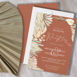 Invitación Recepción Boho Palm Terracotta Boda
