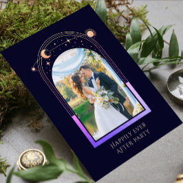 Invitación Recepción Celestial Arcoíris Feliz Para Siempre