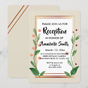 Invitación Recepción clásica y elegante