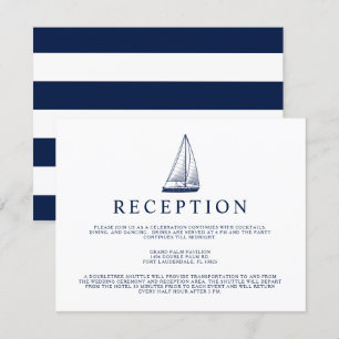 Invitación Recepción de barco de estilo náutico