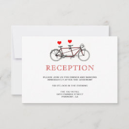Invitación Recepción de bicicleta tándem vintage linda