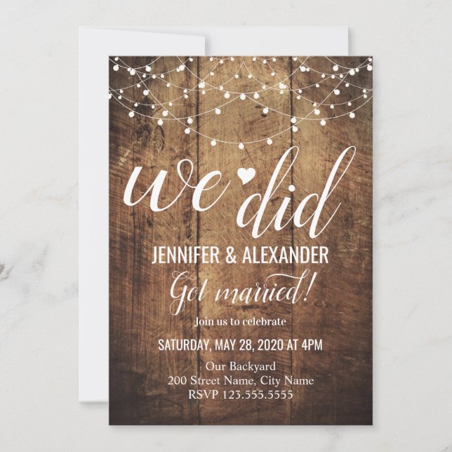 Invitación Recepción de Boda (Anverso)