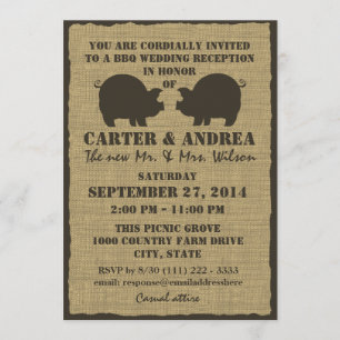 Invitación Recepción de Boda a la Parrilla
