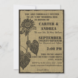 Invitación Recepción de boda al aire libre con barbacoa de gi