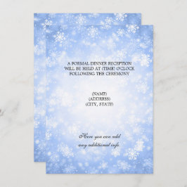 Invitación Recepción de Boda Blue Winter Wonderland