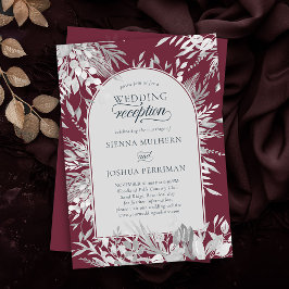 Invitación Recepción de Boda Botánica Arch Borgoña