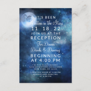 Invitación Recepción de Boda Celestial de Luna Llena en el Ci