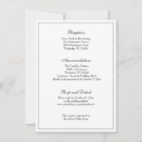 Recepción de Boda Clásica Elegante en Negro y Blan