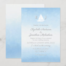 Recepción de Boda con Acuarela Cielo y Agua